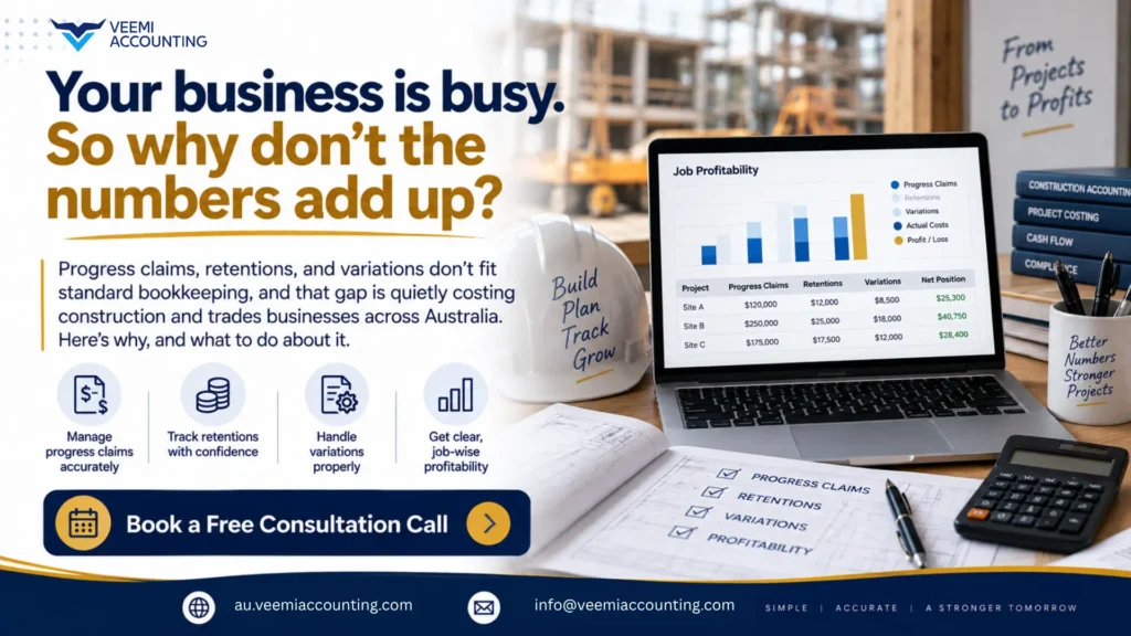 Trades or Construction Business in Australia? Why Progress Claims Break Basic Bookkeeping