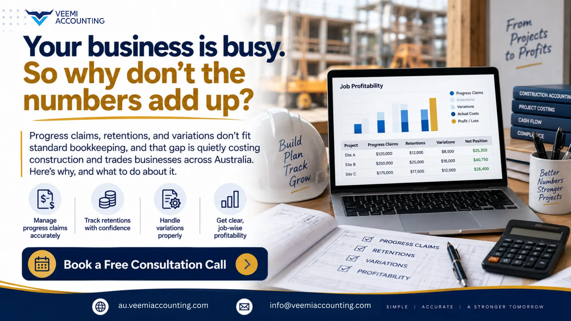 Trades or Construction Business in Australia? Why Progress Claims Break Basic Bookkeeping